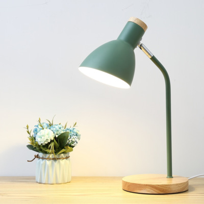 Picture of Night Desk Lamp for College Students Night Reading Lamp Simple Modern Nordic Creative Dormitory Bedroom Plug-in Bedside Lamp