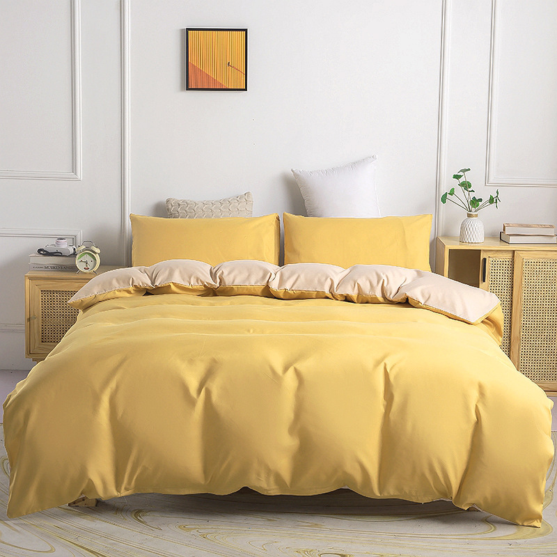 Picture of Amazon plain quilt cover pillowcase three-piece set manufacturers foreign trade in stock cross-border bedding a generation of hair