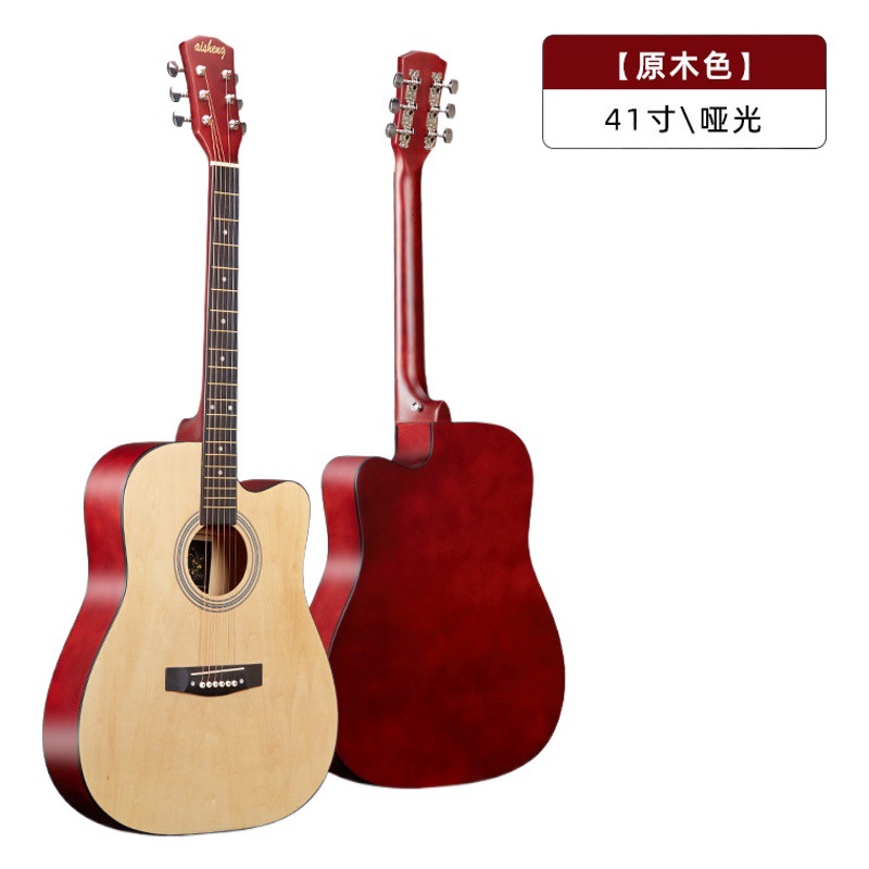 Folk Guitar Manufacturer Wholesale Cross-Border 38inch 41inch Entry-Level General Purpose Student Beginner Guitar Practice Piano