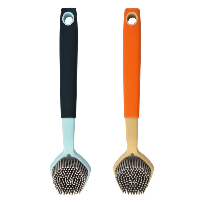 Factory wholesale kitchen dishwashing brush household long handle cleaning brush Silicone Pot brush Silicone Pot washing brush