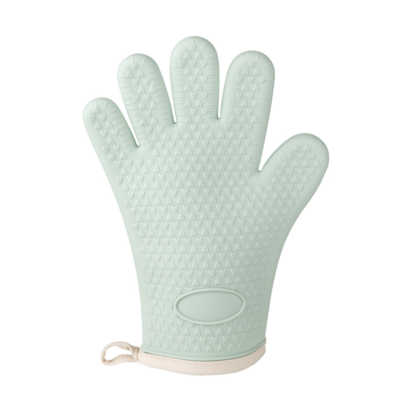 Picture of Microwave oven silicone anti-scalding gloves baking oven special heat insulation gloves wholesale thick high temperature kitchen household