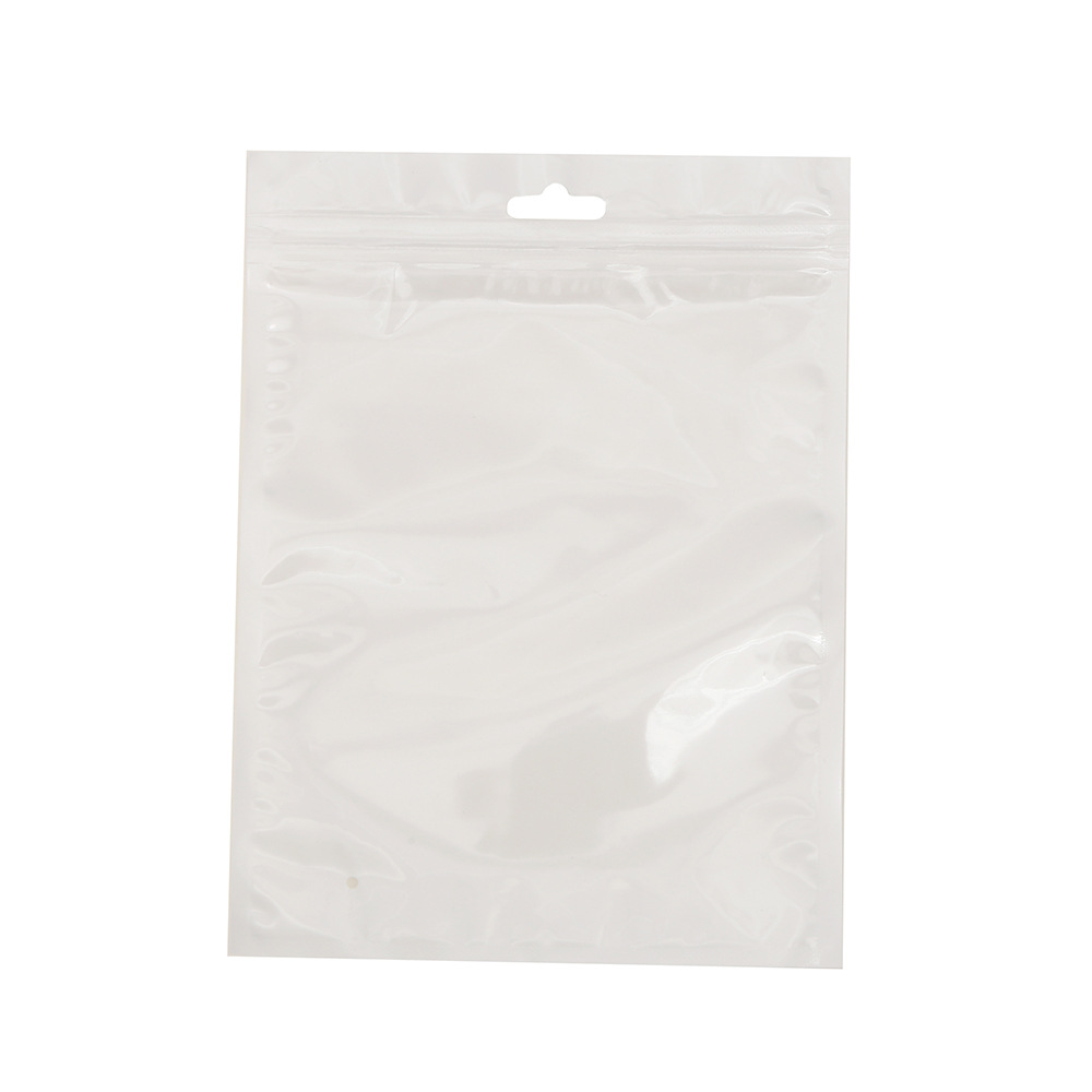 Picture of in stock yin and yang bone bag plastic packaging bag pearl film plus CPP/OPP transparent white bag pearl film self-sealing bag