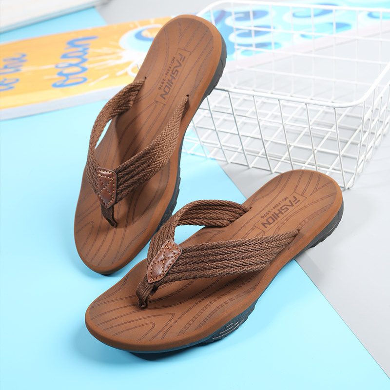 Picture of Cross-border New EVA Soft-soled Lightweight Flip-flops Fashion Trendy Outer Wear Men's Flip-flops Casual Beach Shoes