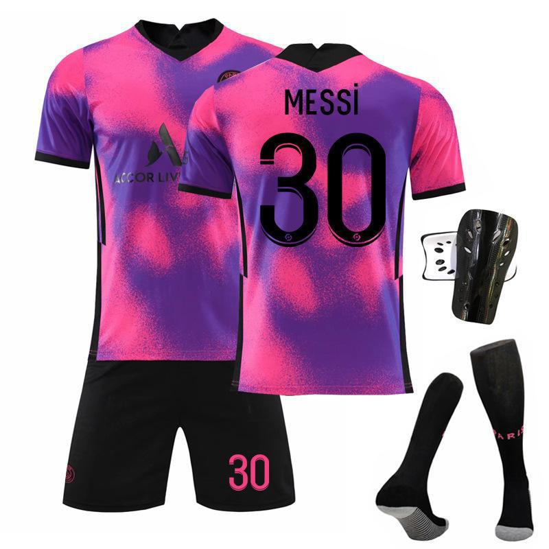 20-21 Paris 3 away football uniform 30 Messi 10 Neymar 7 Mbappe 4 camouflage jersey wholesale