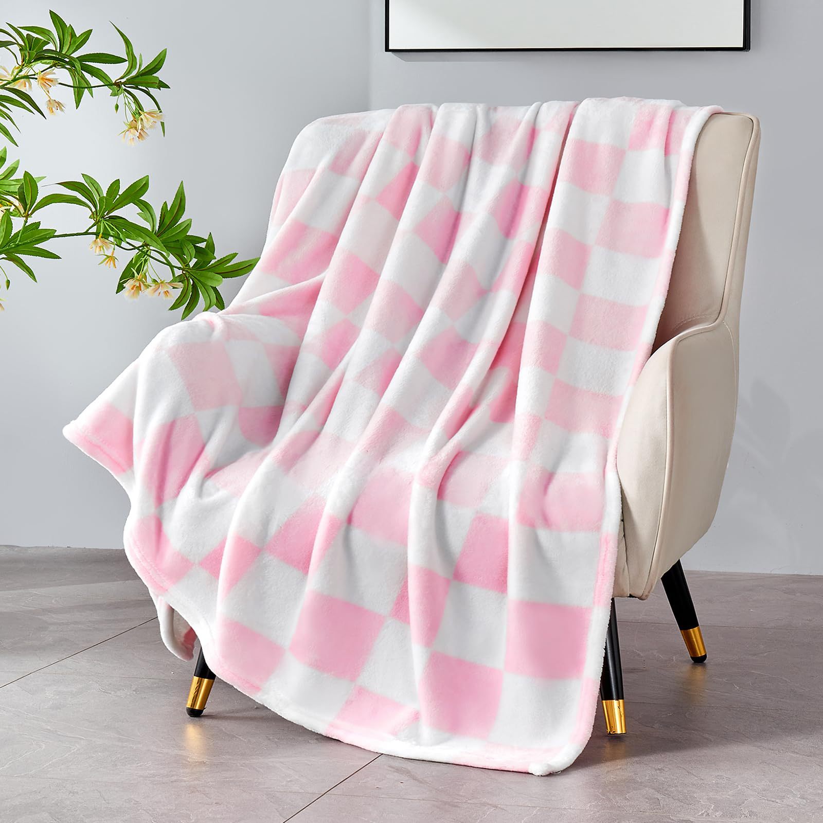 Plaid Pattern Blanket Baby Blanket Home Office Travel Travel Necessary Comfortable Flannel Warm Blanket