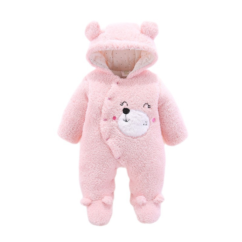 Picture of 2025 Autumn and Winter Baby Jumpsuit Thickened Cotton Velvet Super Soft Climbing Suit for Newborn Winter