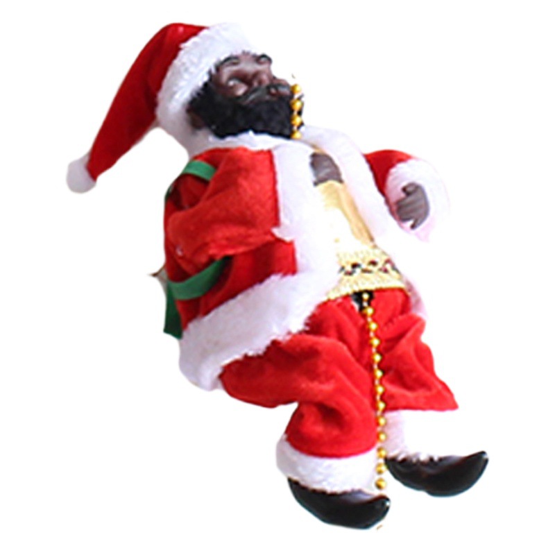 Amazon new climbing beads electric music Santa Claus climbing beads curtain old man doll Christmas decorations gift
