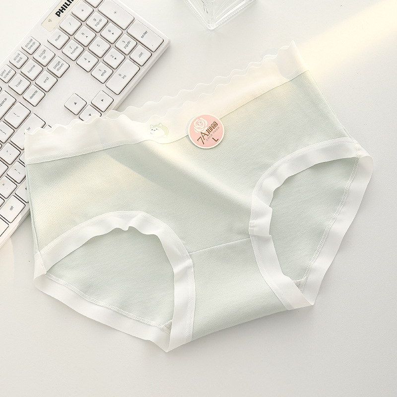 Picture of 7A Full Pants Anti-bacterial Underwear Women's Skin-friendly Breathable Anti-bacterial Pure Cotton Stall Cloud Soft Cotton Sense No-mark Naked Sense Elastic Underwear