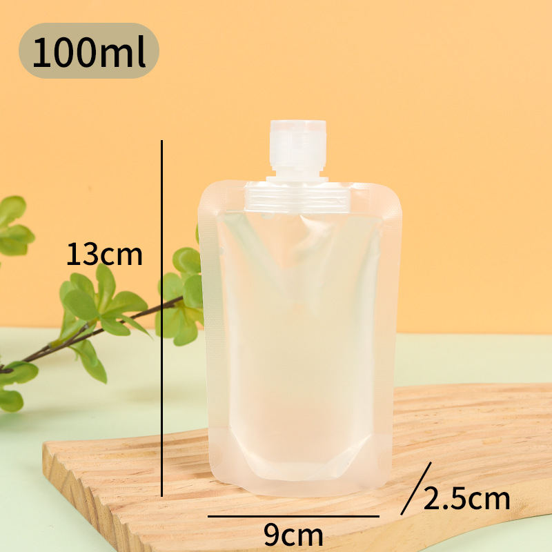 Picture of Daily Chemical Travel Bag Portable Disposable Lotion Shampoo Repackaged Shower Gel Frosted Self-Standing Flip-Top Nozzle