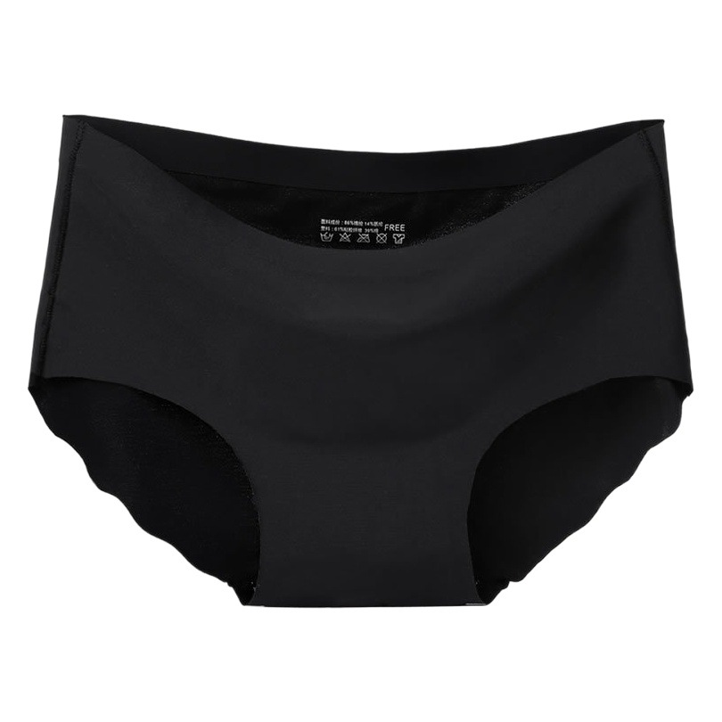 Women's mid-waist sexy underwear 200kg plus size briefs cotton crotch quick-drying thin seamless ice silk underwear