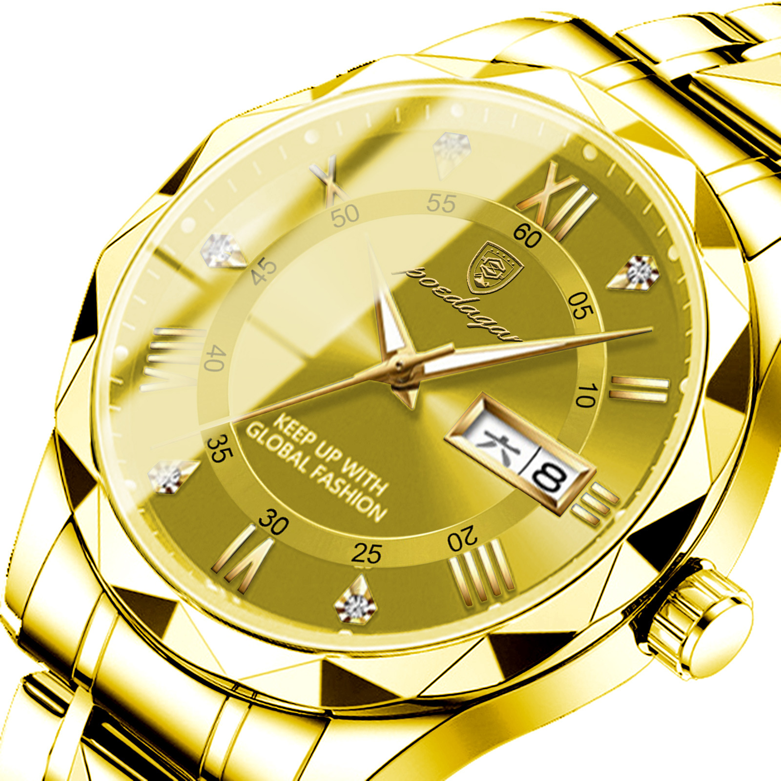 Picture of Swiss brand waterproof luminous new men's watch belt quartz watch live foreign trade explosions a generation of hair
