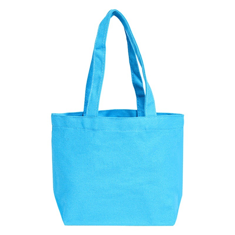 Wholesale 12 Ancai color cotton in stock canvas bag cute portable small cloth bag making logo gift cotton bag