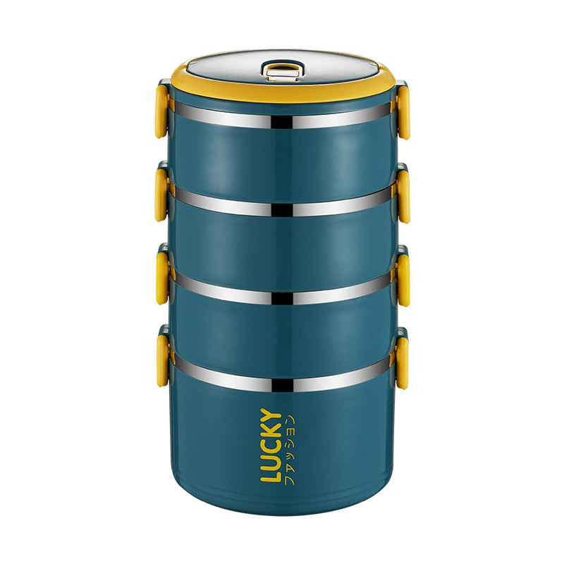 Picture of Kitchen Aibao Lunch Box with Lid for Office Workers, Adult Insulated Lunch Box, Stainless Steel Insulated Bucket Lunch Box, Student Female Lunch Box