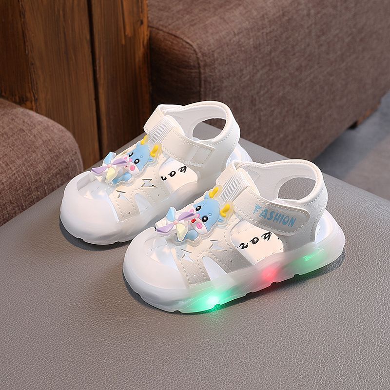Picture of 2024 summer new 0-1-3-6 years old children's sandals children's shoes luminous toddler shoes soft