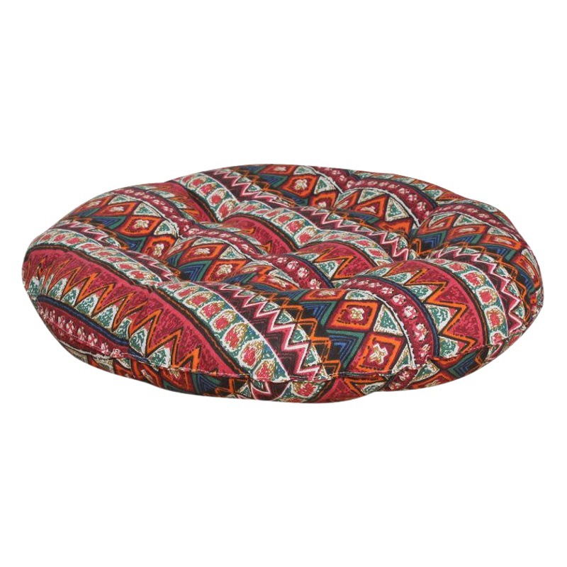 [Manufacturer Wholesale] Cotton and Linen Futon Cushions, Round Thickness, Printed Floor Sofa Dining Chair Balcony Cushions