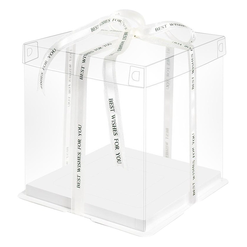 Cake box spot baking packaging 4 inch 6 inch 8 inch fully transparent cake box three-in-one portable cake box