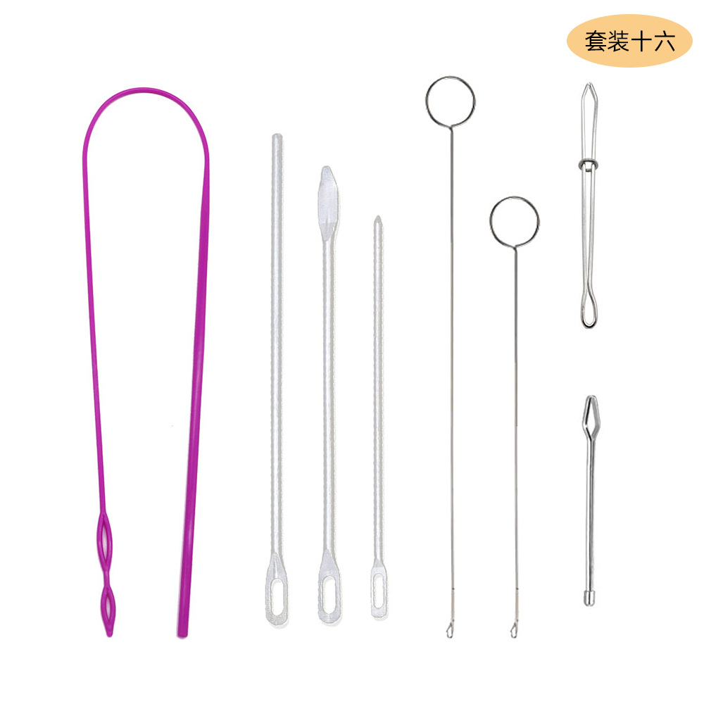 Picture of Amazon Elastic Band Threading Tool Set Long Plastic Threader Lead Wire Double-Hole Threading Clamp Sewing Tool