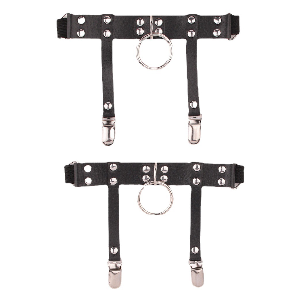 New Loop Punk Handsome Ladies Garter Buckle Metal Leather Y2K Hot Girl Leg Ring Garter in stock Manufacturers
