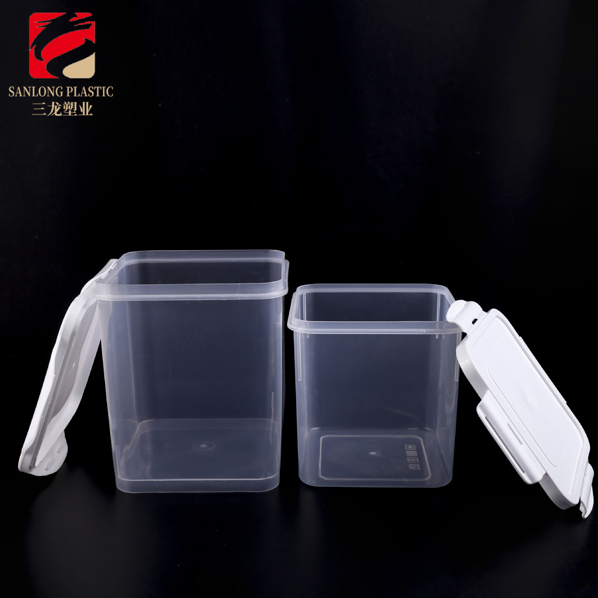 Square fresh-keeping box coarse cereals storage box sealed powder plastic bucket 2L3.5kg cat food dog food pet freeze-dried bucket