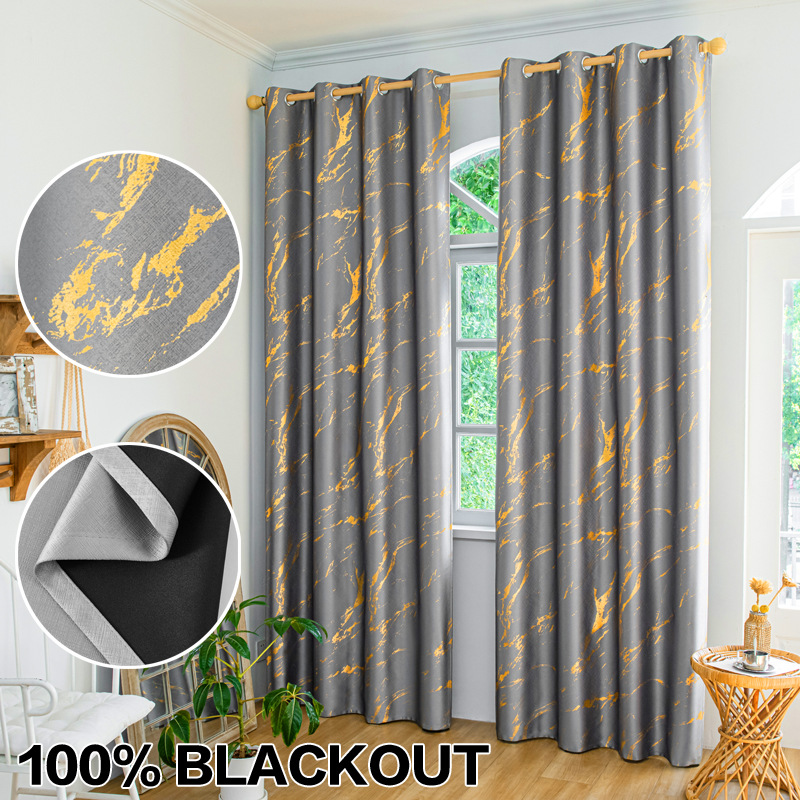 Amazon cross-border curtain generation double-sided hot silver positive and negative available full shading living room curtains finished product wholesale