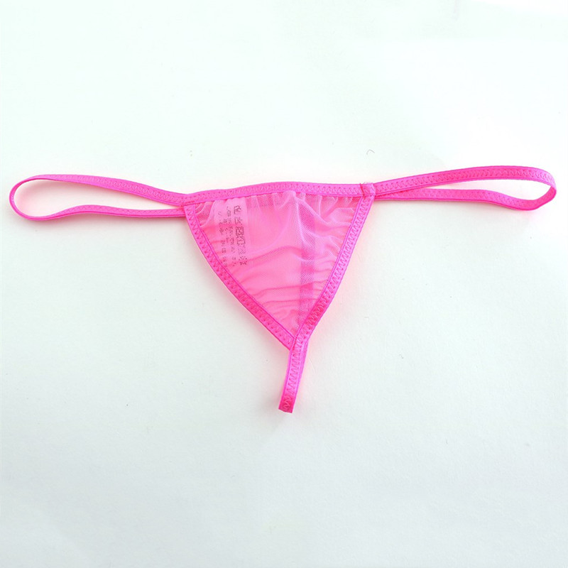 New men's string thong gauze high elastic perspective thin exposed transparent thong gauze underwear T pants