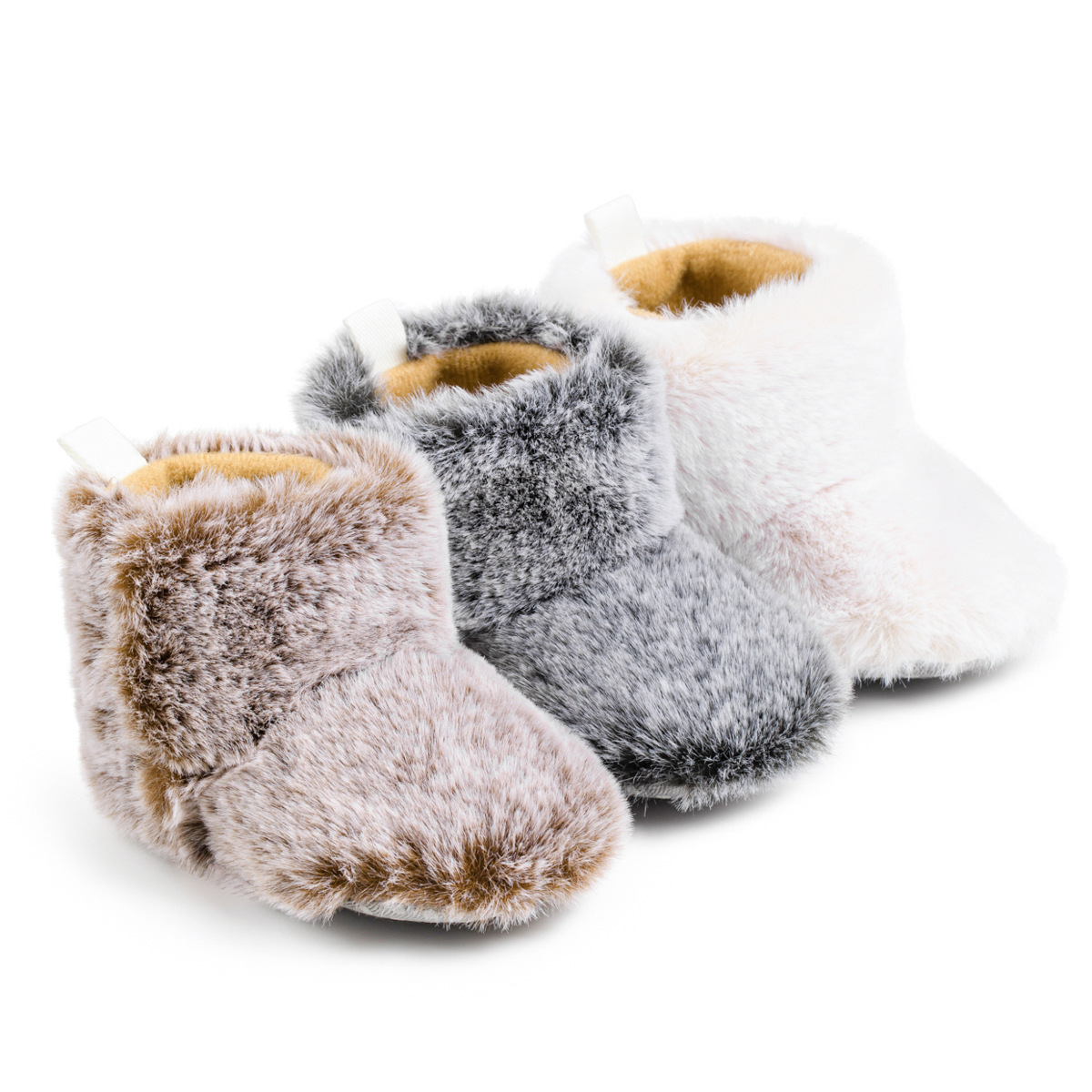 Cross-border autumn and winter new baby shoes easy to wear and take off fleece-lined boots warm cute baby shoes baby shoes
