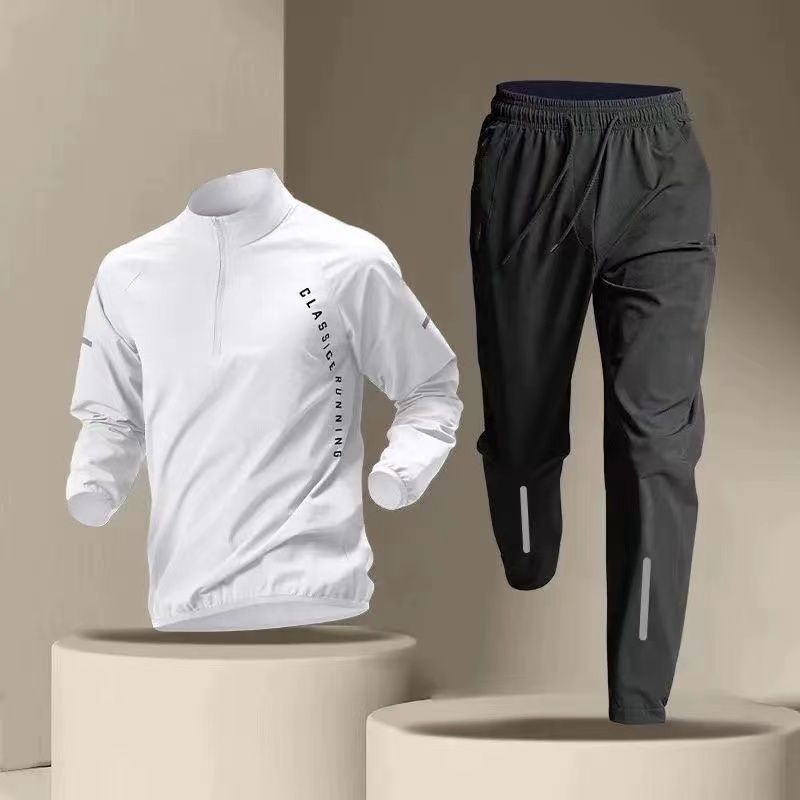 Half-Zip Sportswear Men's Long-Sleeved Quick-Dry Clothes Cycling Sports Track and Field Sports T-Shirt Top Running Fitness Clothes
