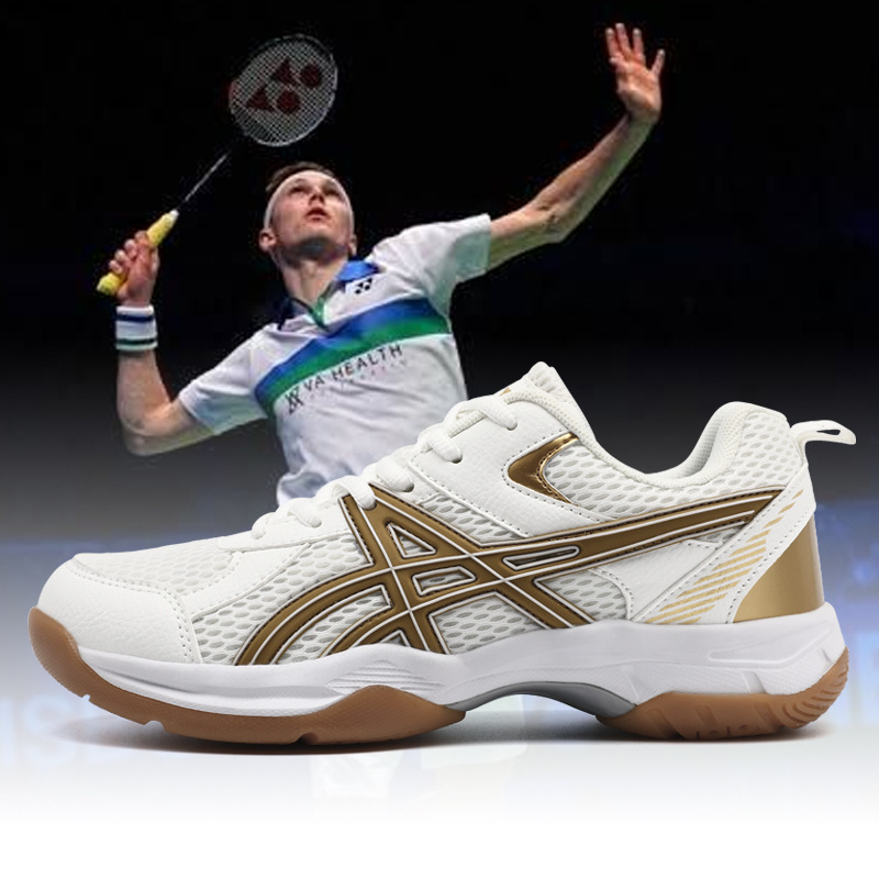 Youth Mesh Breathable Shock-Absorbing Wear-Resistant Professional Badminton Shoes for Men and Women Versatile Ultra-Light Non-Slip Couple Sports Shoes