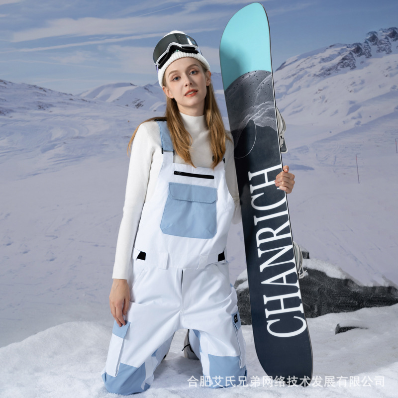 Picture of New color matching ski pants windproof Waterproof warm breathable lovers ski pants support a generation of wholesale