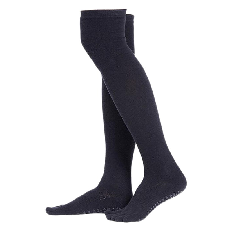 New Long-tube Yoga Socks Fashion Thin Leg Warm Stacked Socks for Autumn and Winter Combed Cotton Toe Sports Cross-border Dance Socks