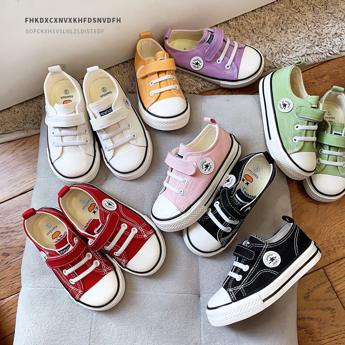 Candy-Colored Low-Top Kidsren's Shoes, Kidsren's Canvas Shoes, 2025 Spring & Fall New Girls' Sneakers, Boys' Shoes, Baby Cloth Shoes