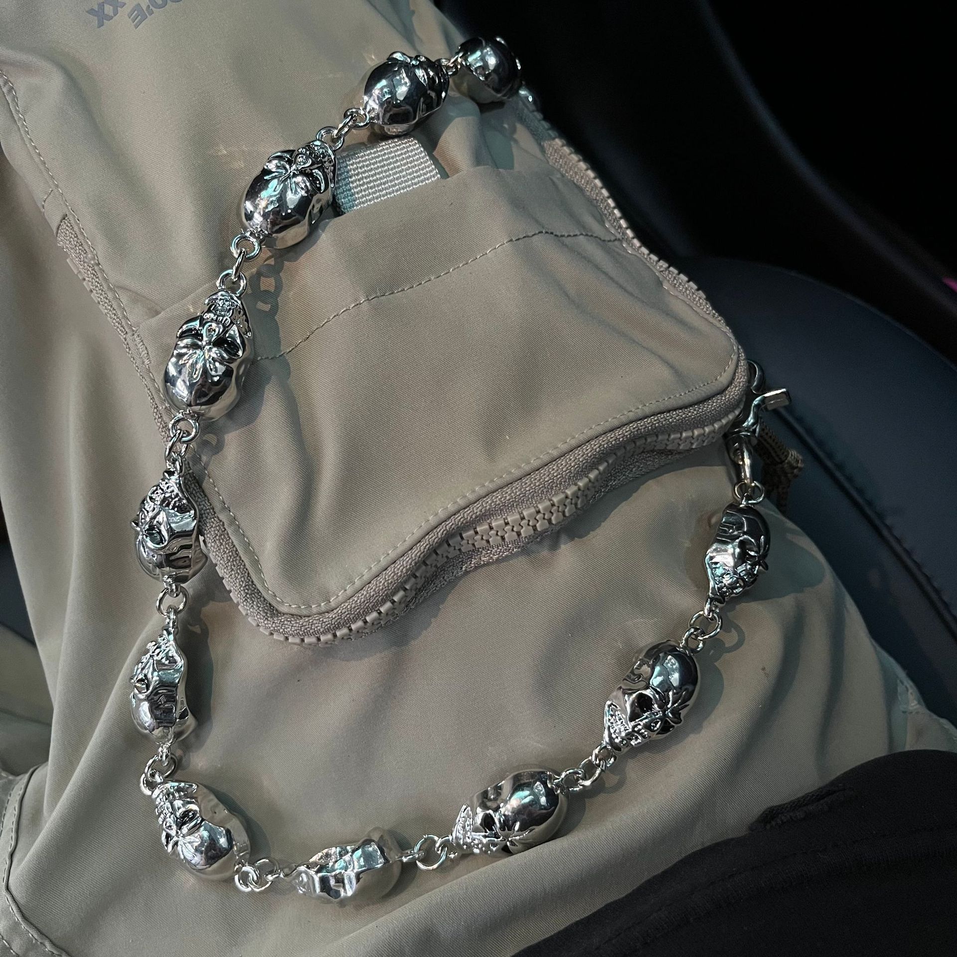 New Hip Hop skull big Ghost Head metal waist chain punk versatile style waist chain stage performance metal pants chain
