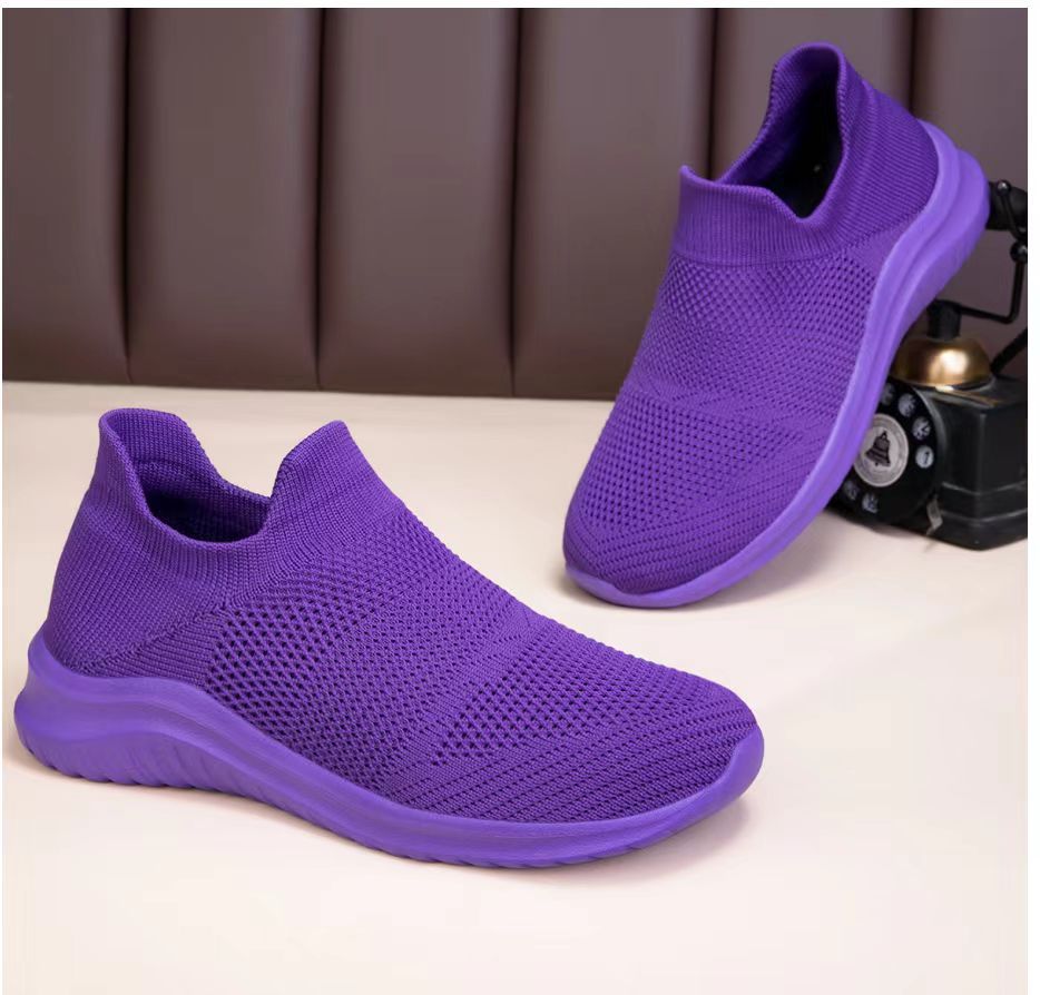 Picture of Women's Shoes Autumn New Couple Fly Knit Socks Mesh Shoes Trendy Fashion Casual Sports Shoes Women's Running Shoes
