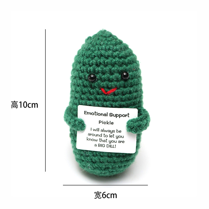 Picture of Cross-Border Hot-Selling Wool Crochet Positive Energy Potato Knitted Wool Cucumber Positive Energy Wool Crocheted Doll Finished Product