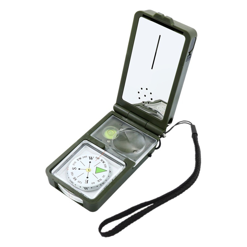 Factory supply outdoor 10-in-1 T10 compass north pointer multi-function needle with Flint LED light