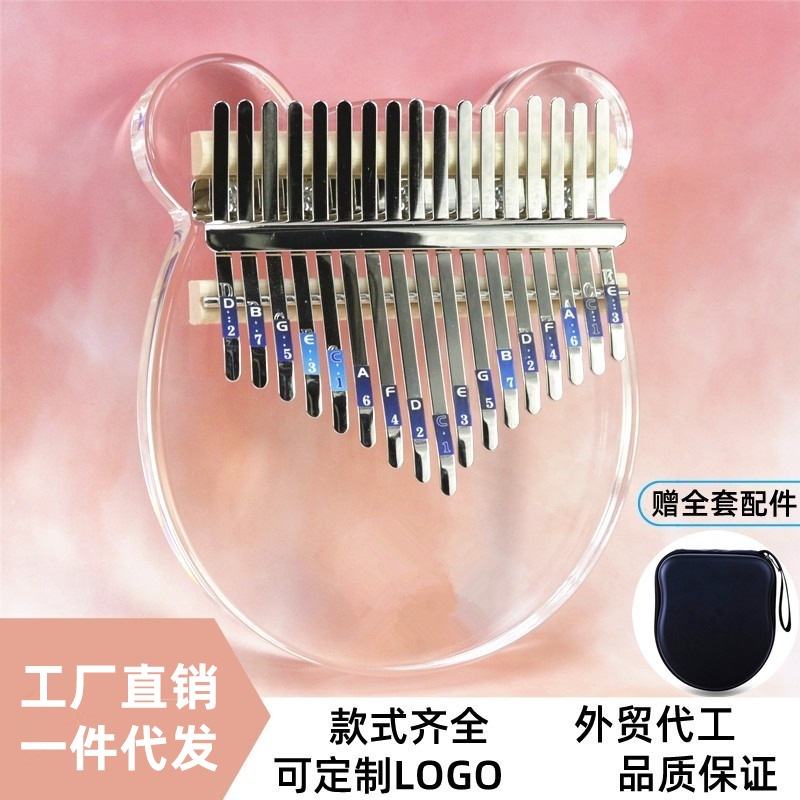 Crystal transparent thumb piano a generation of acrylic kalimba 17/21 tone finger piano painting kalimba