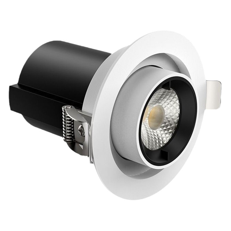 Stretch COB spotlight embedded retractable adjustable angle commercial household hallway spotlight hole 75mm