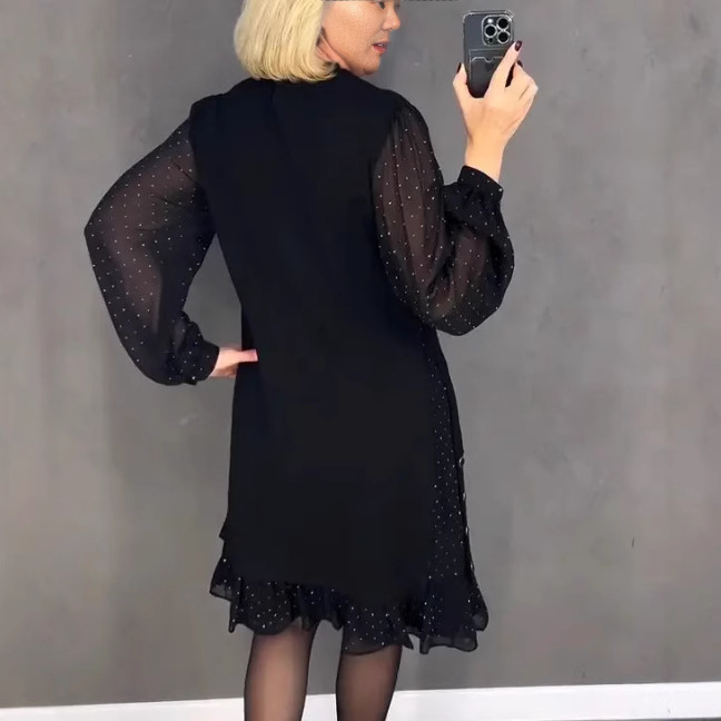 Cross-Border Foreign Trade European and American Plus-Size Women's Clothing 2025 New Style Elegant, Fashionable and Comfortable Dress