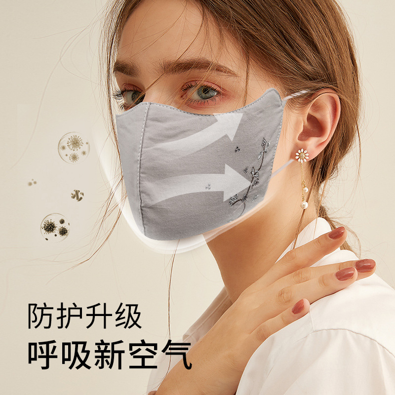 Picture of 3-Layer Cotton Mask, Warm and Washable, Winter Cold Protection, Eye Protection, Thickeneded Winter Cotton Pure Cotton Mask Wholesale