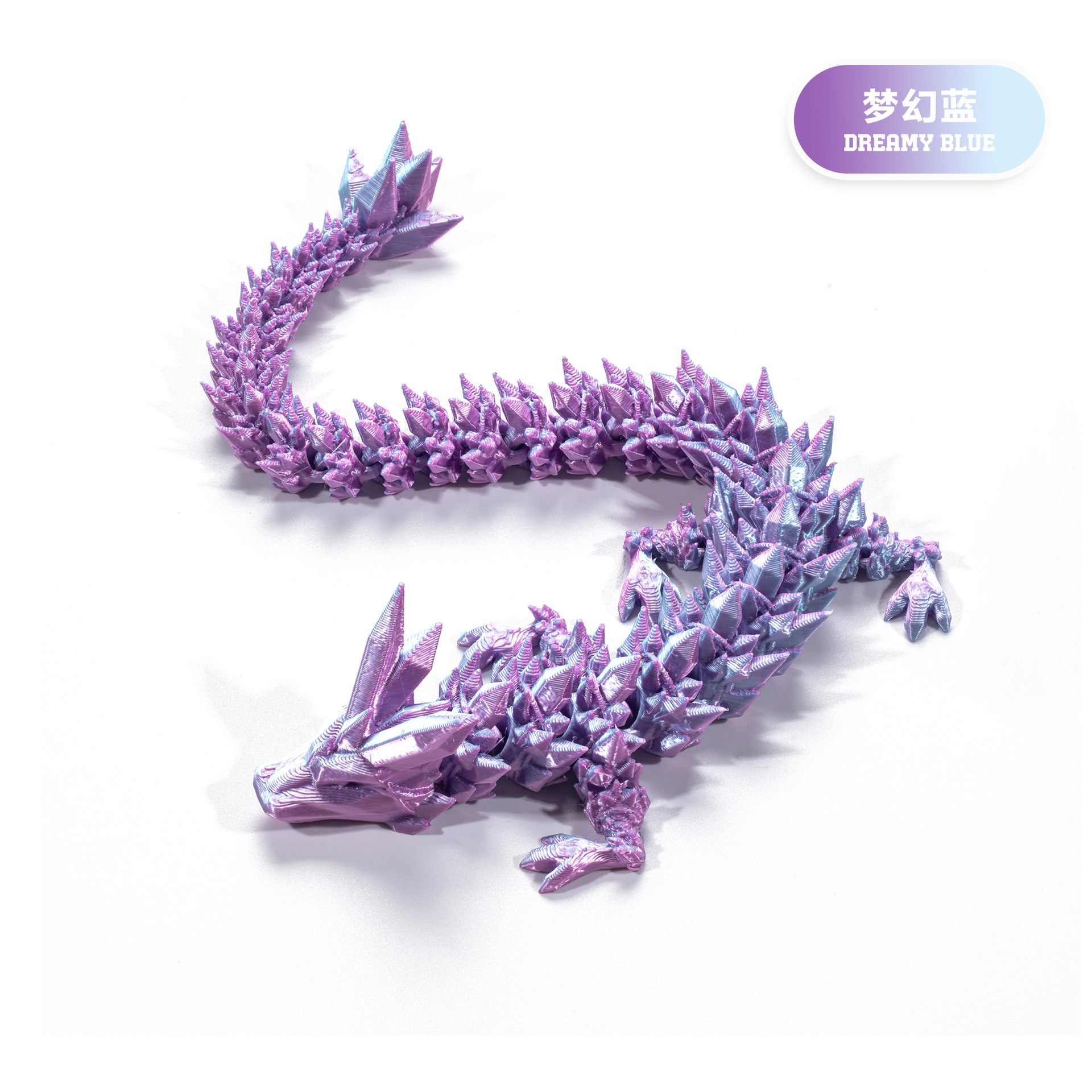 Picture of 3D printing cross-border hot selling ornaments joint movable Crystal Gem dragon ornaments hand-made suit dragon decoration