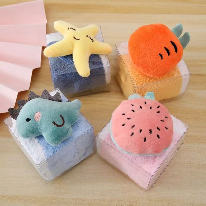 Cartoon hand towel hand gift towel hanging doll towel creative gift children's towel coral fleece towel
