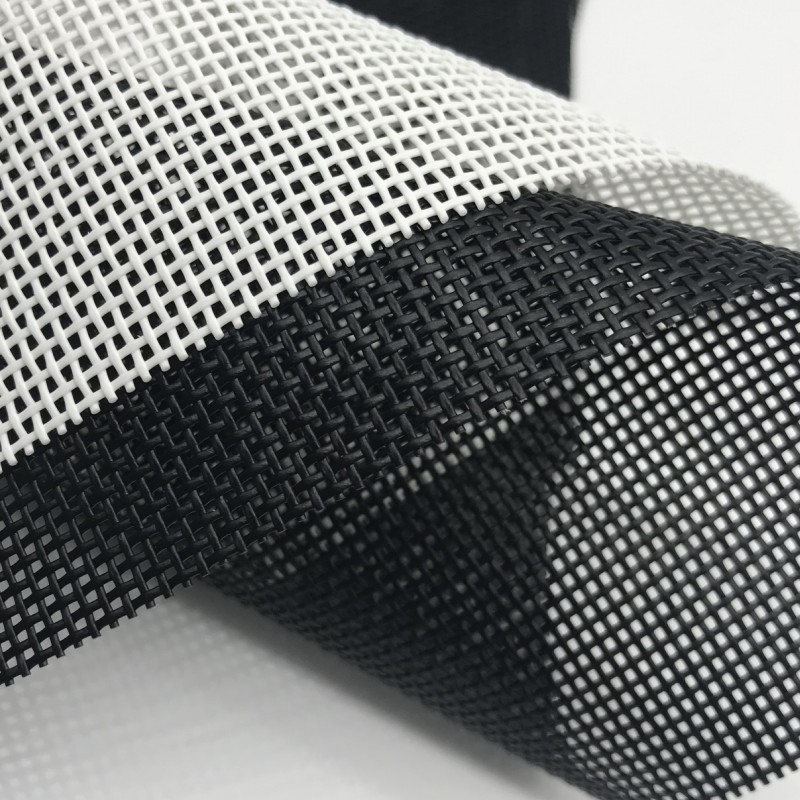 Picture of Spot color 1*1 Teslin mesh cloth Black 2*1 Beach mesh grid PVC beach chair pet bed fabric