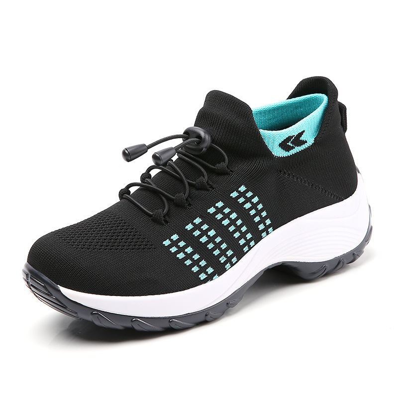 Picture of Cross-Border Hot Style Large Size Women's Shoes Air Cushion Fly Woven Casual Shoes Slip-On Shoes Fashion Rocking Shoes Quanzhou Sports Shoes