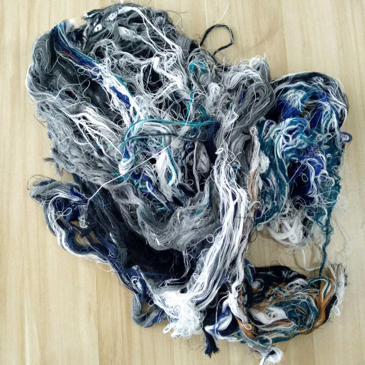 Picture of Colored Machine Wiping Yarn, Pure Cotton Recycled Yarn, Long-Staple Cotton Yarn, Industrial Waste Yarn, Water-Absorbing and Oil-Absorbing Regenerated Industrial Oil-Wiping Cotton Yarn