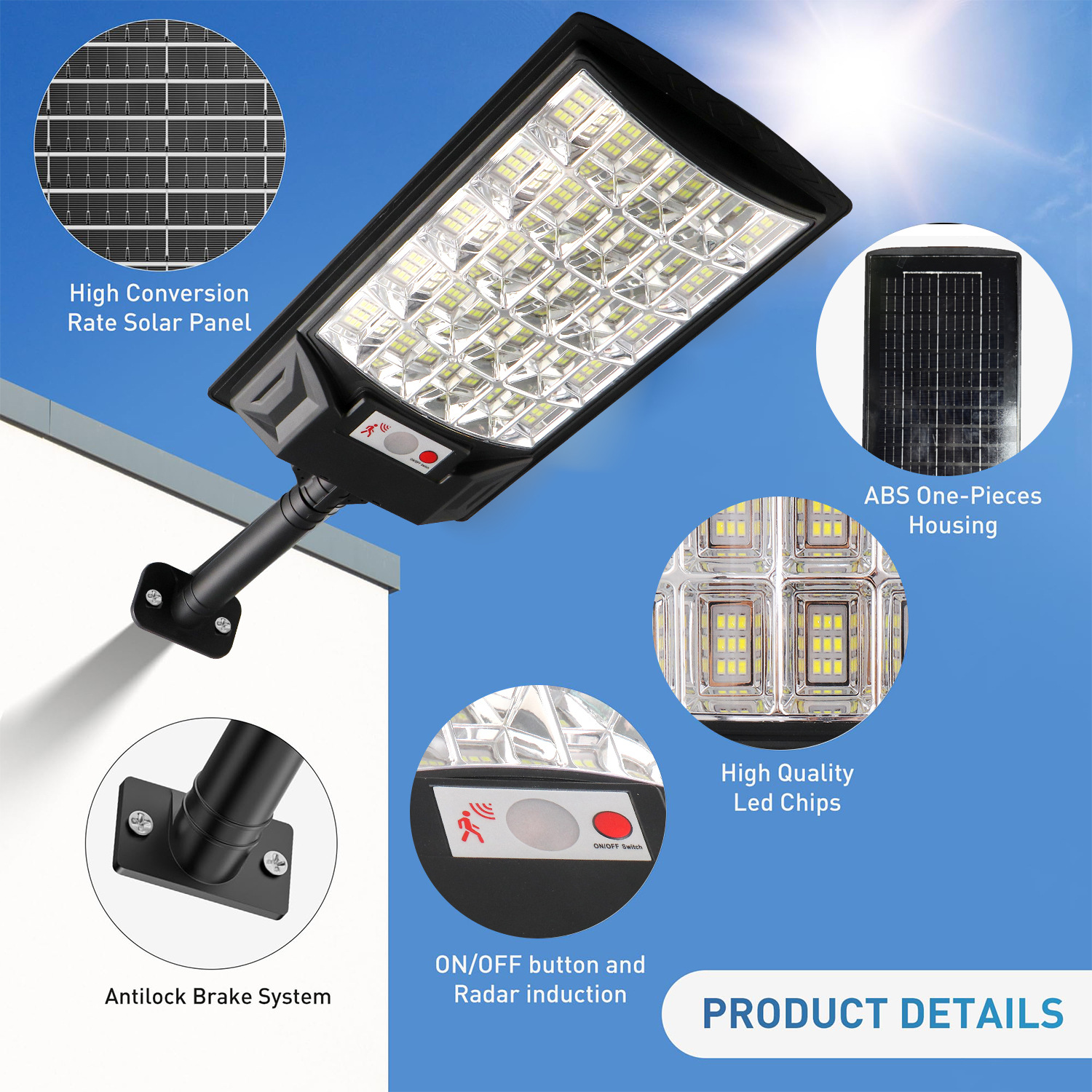Picture of 2025 Cross-Border Solar Sensor Light Home Outdoor Waterproof Garden Light Integrated Sensor Lighting Intelligent