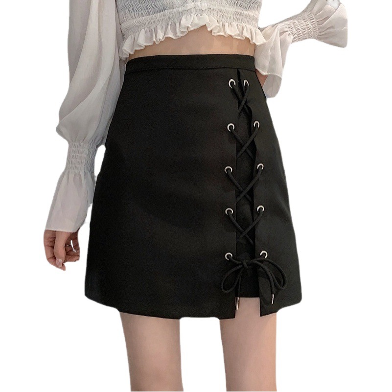2022 Summer New Irregular Strap High Waist Slimming Casual Lower Body Short Skirt Loose All-match Wide Leg Pants Skirt