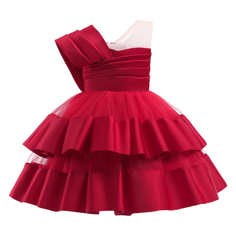 Picture of Girl's Western-style Birthday Princess Dress Poncho Children's High-end Evening Dress Girl's Host Piano Performance Dress
