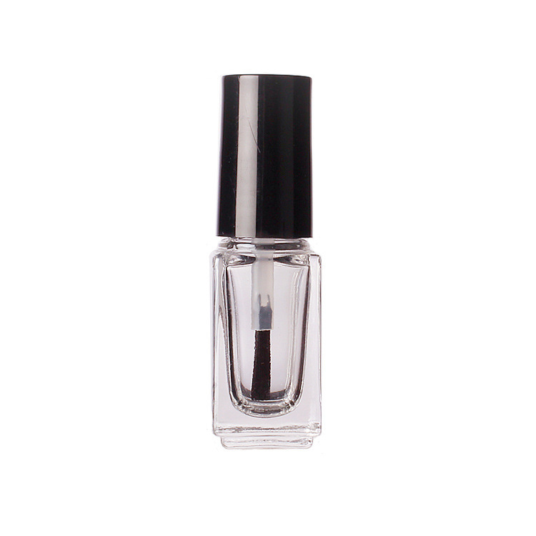 Picture of Wholesale 5ml-15ml transparent nail polish bottle black skull nail polish glass bottle empty bottle with brush