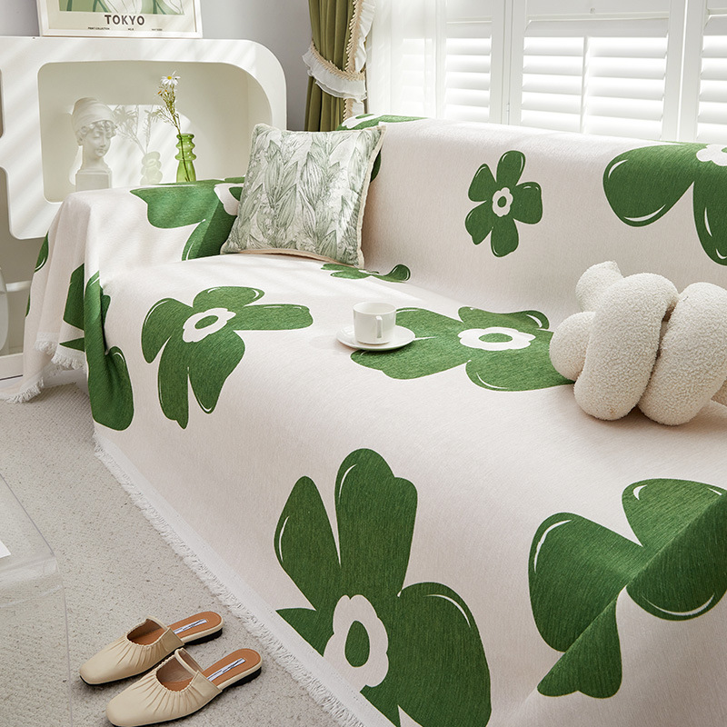 Picture of Sofa Cover Internet Popular Ins Sofa Cushion Cover Towel Anti-Cat Scratch Four Seasons Universal Sofa Cover Multi-Functional Non-Slip Cover Blanket
