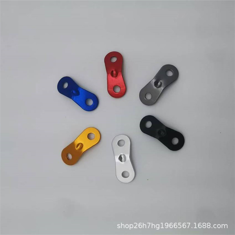 Picture of Outdoor Camping Style Double Eye Buckle Tent Canopy Aluminum Alloy Paracord Fixed Sliding Adjustment Wind Rope Buckle